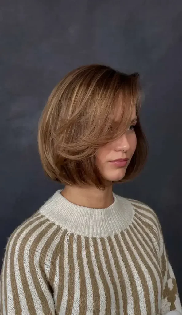 Mittellanger Bob mit Pony – 16 stilvolle Ideen für deinen neuen Look
