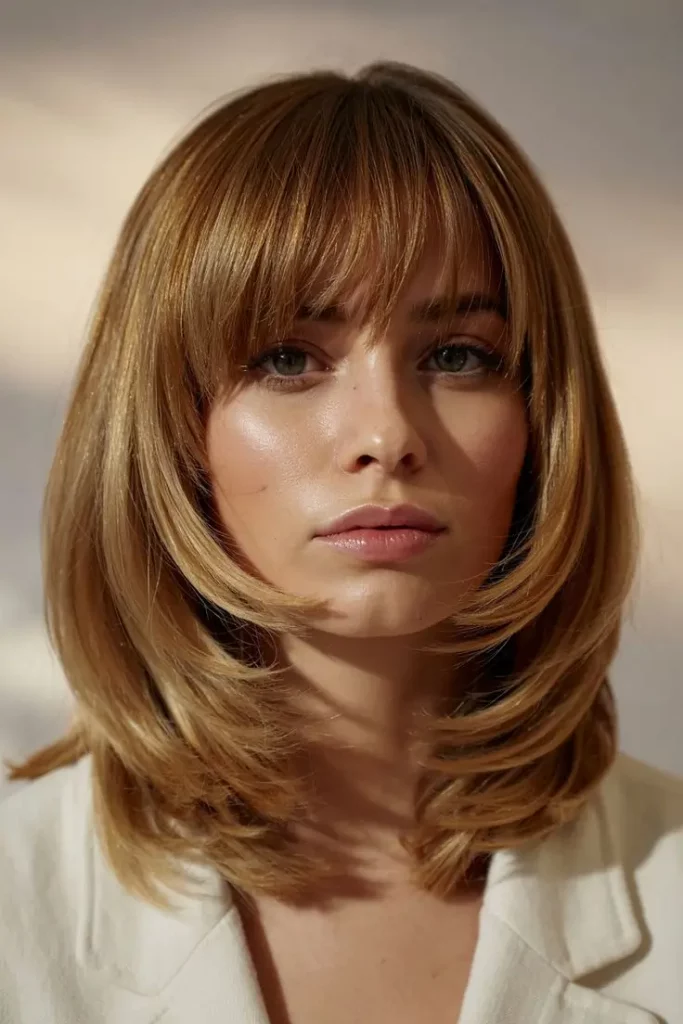 16 Ideen für Schulterlange Haare mit Pony – Trendlooks 2025